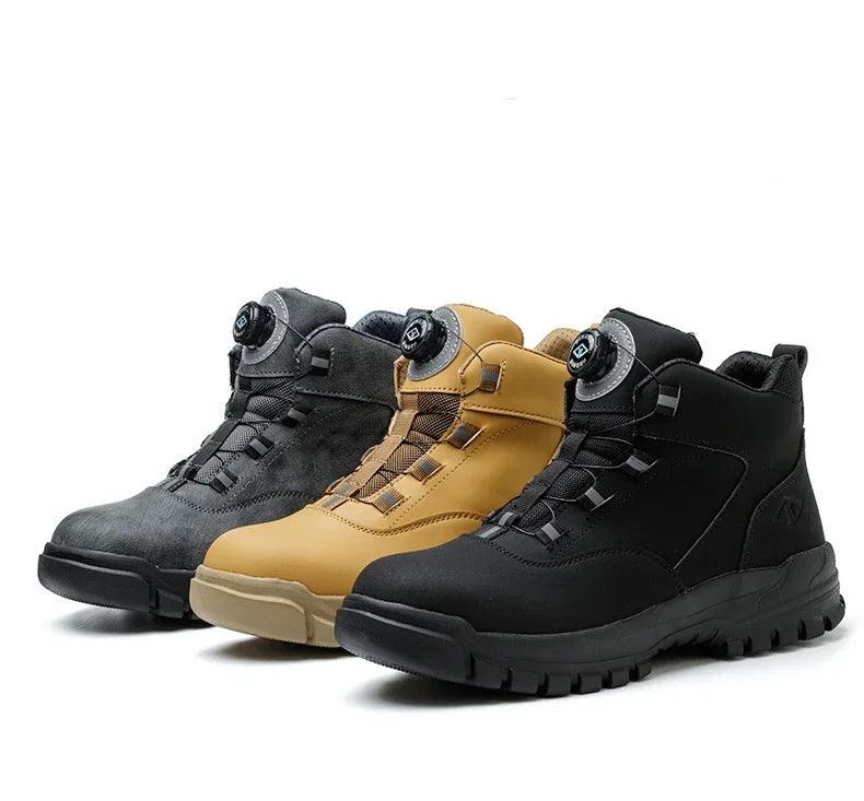 Bota de Couro Inverno Forrada Loose Hooded