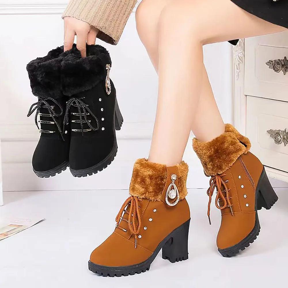 Bota Feminina de Inverno Forro de Pelúcia