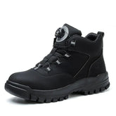 Bota de Couro Inverno Forrada Loose Hooded