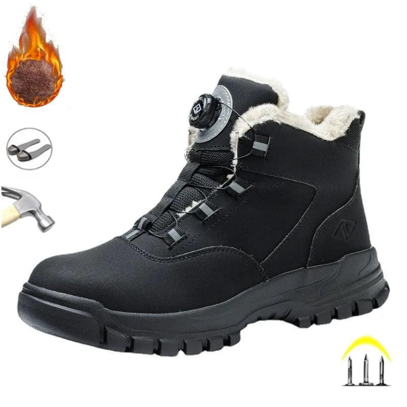 Bota de Couro Inverno Forrada Loose Hooded