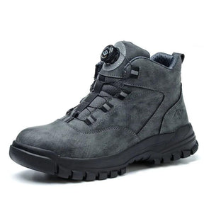 Bota de Couro Inverno Forrada Loose Hooded