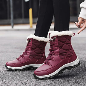 Bota Feminina De Inverno Antiderrapante Bota de Neve Pelúcia