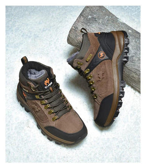 Bota de Couro Caminhada Inverno Camel