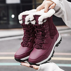 Bota Feminina De Inverno Antiderrapante Bota de Neve Pelúcia