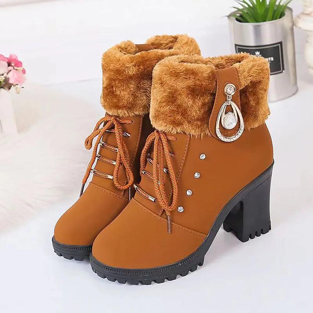 Bota Feminina de Inverno Forro de Pelúcia